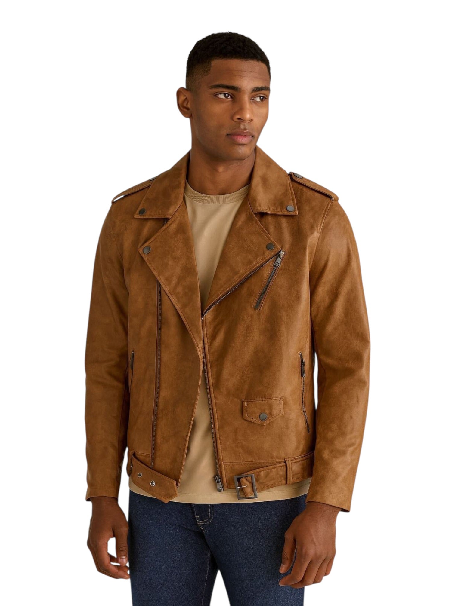 Giubbotto in ecopelle con zip