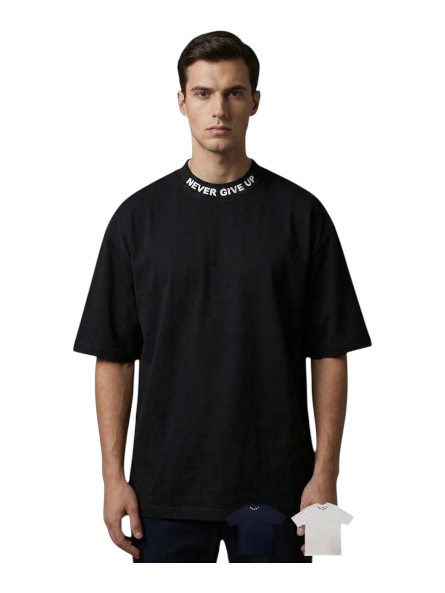 Maglia in cotone con scritta sul colletto