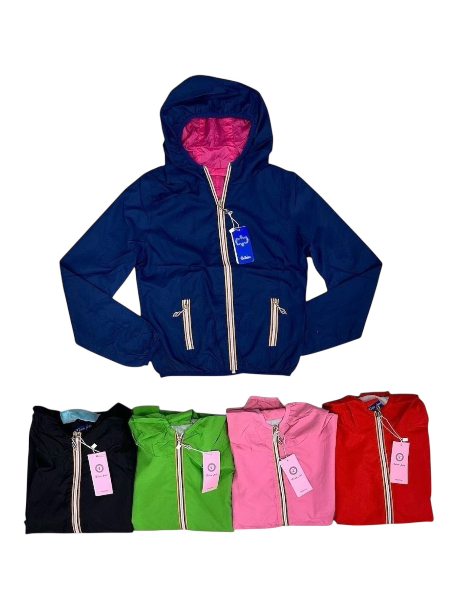 Kway femminile con zip e tasche