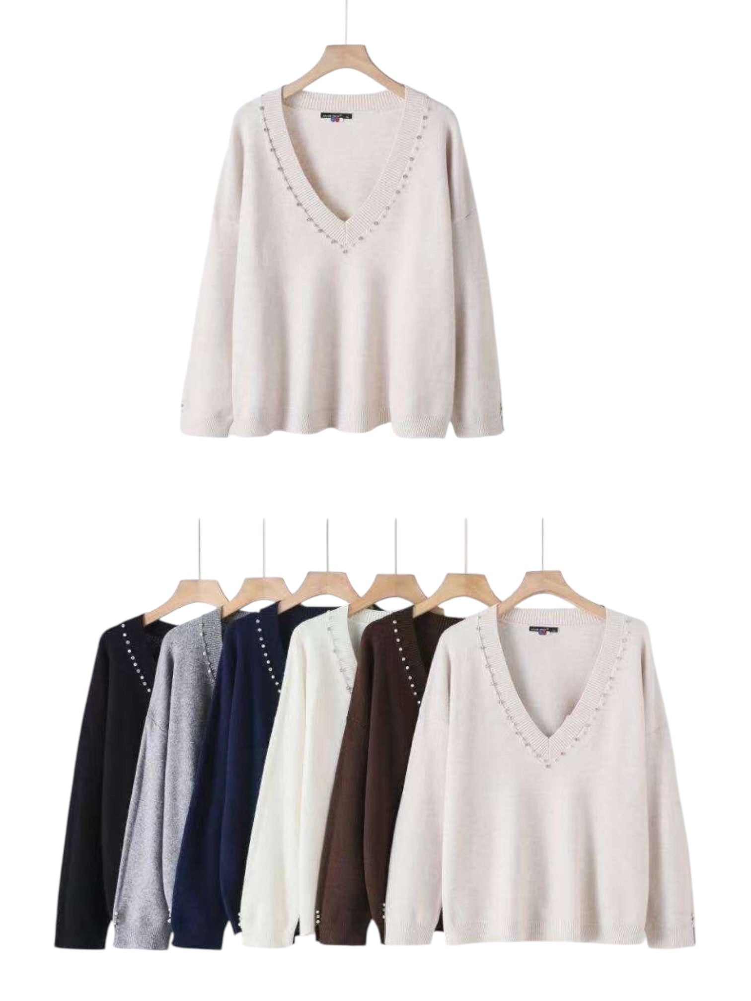 Maglione donna scollo a V