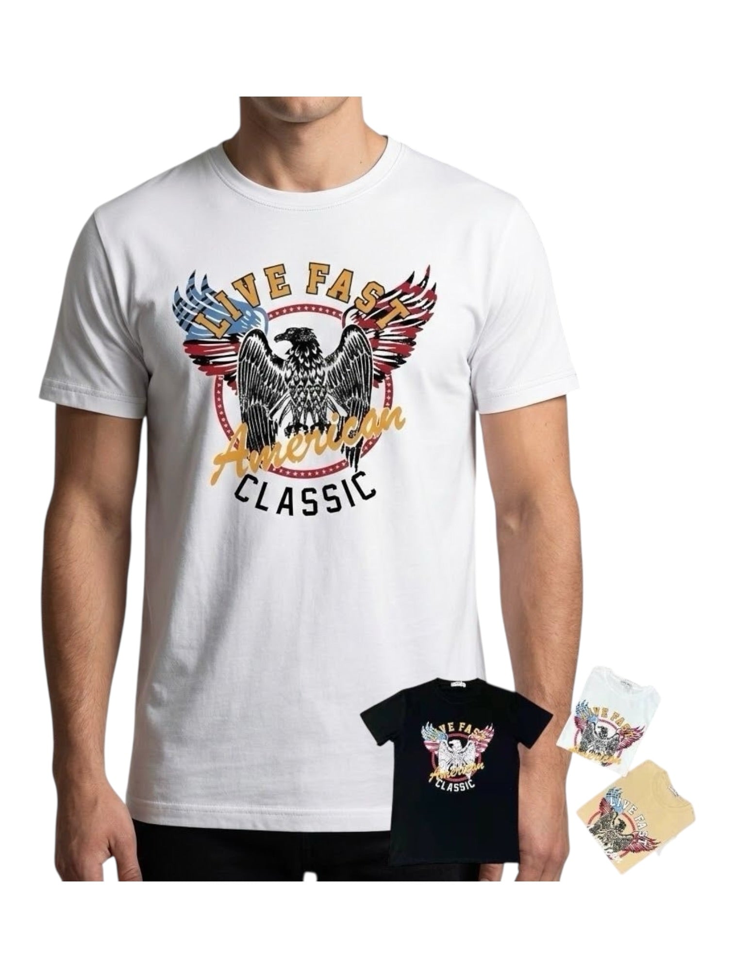 Maglia in cotone morbida con stampa in petto