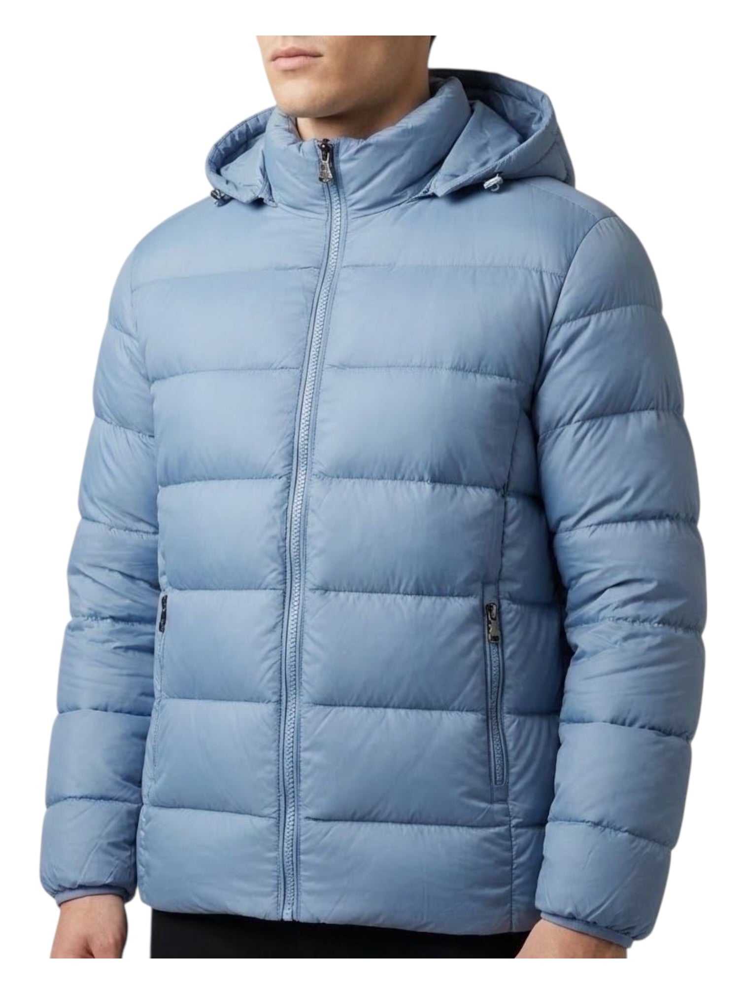 Giubbini uomo zip e cappuccio calibrato