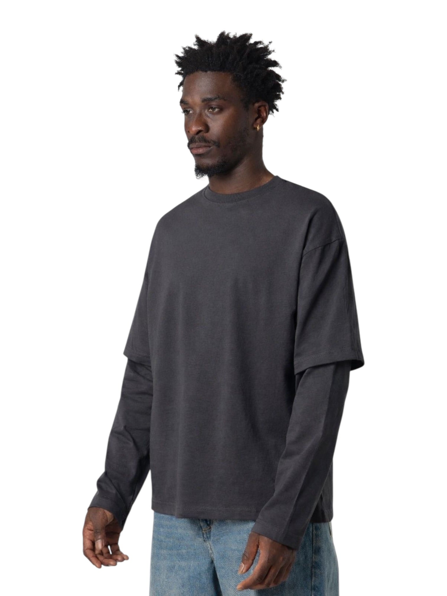 T shirt doppia manica in cotone