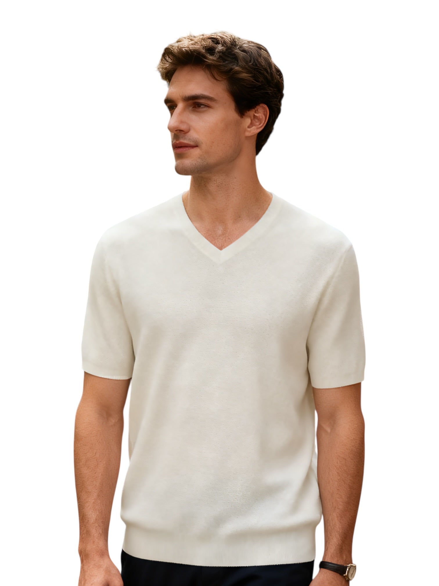 Maglia leggera con collo a V