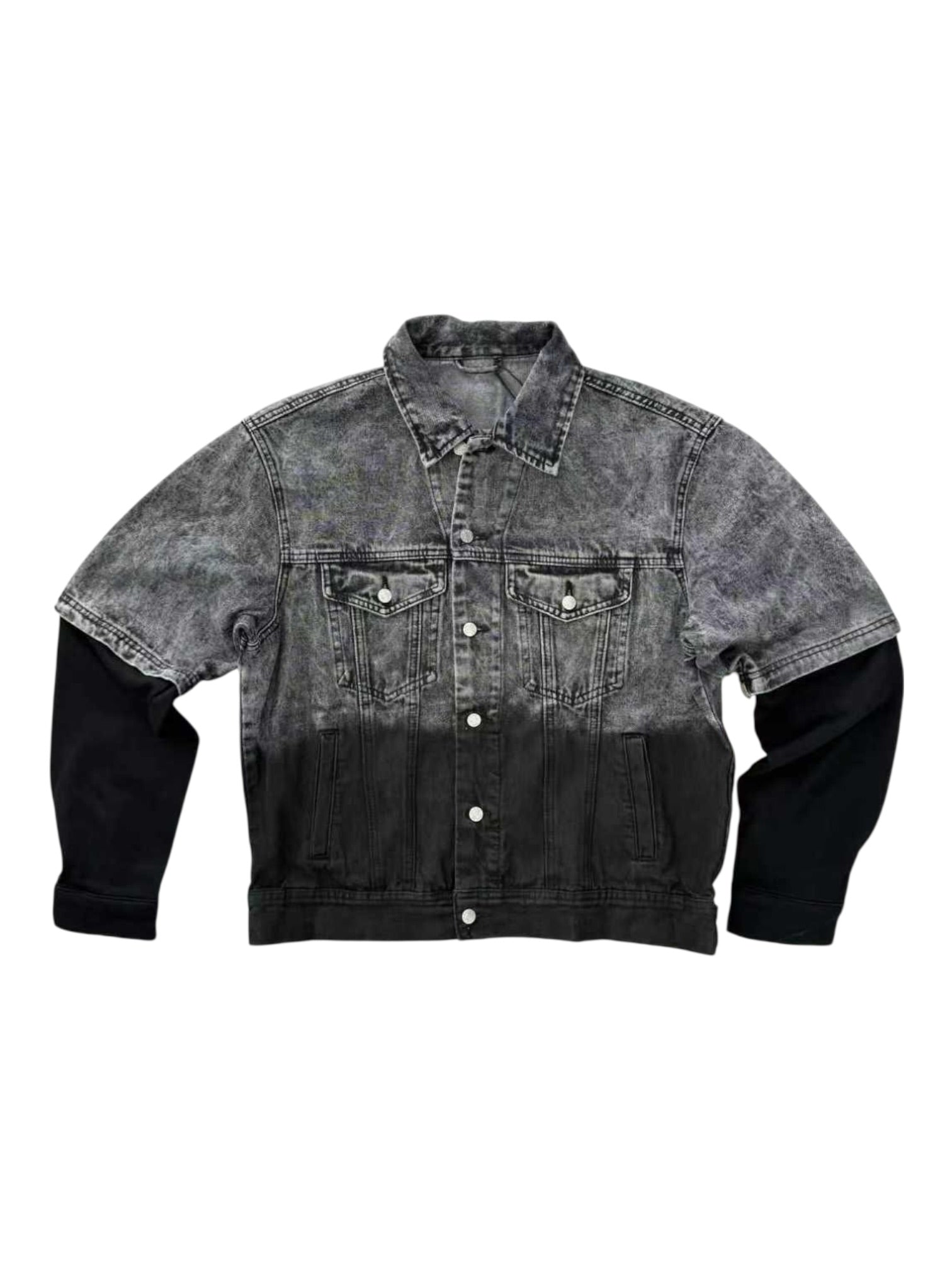 Giacca di jeans con bottoni e tasche 2