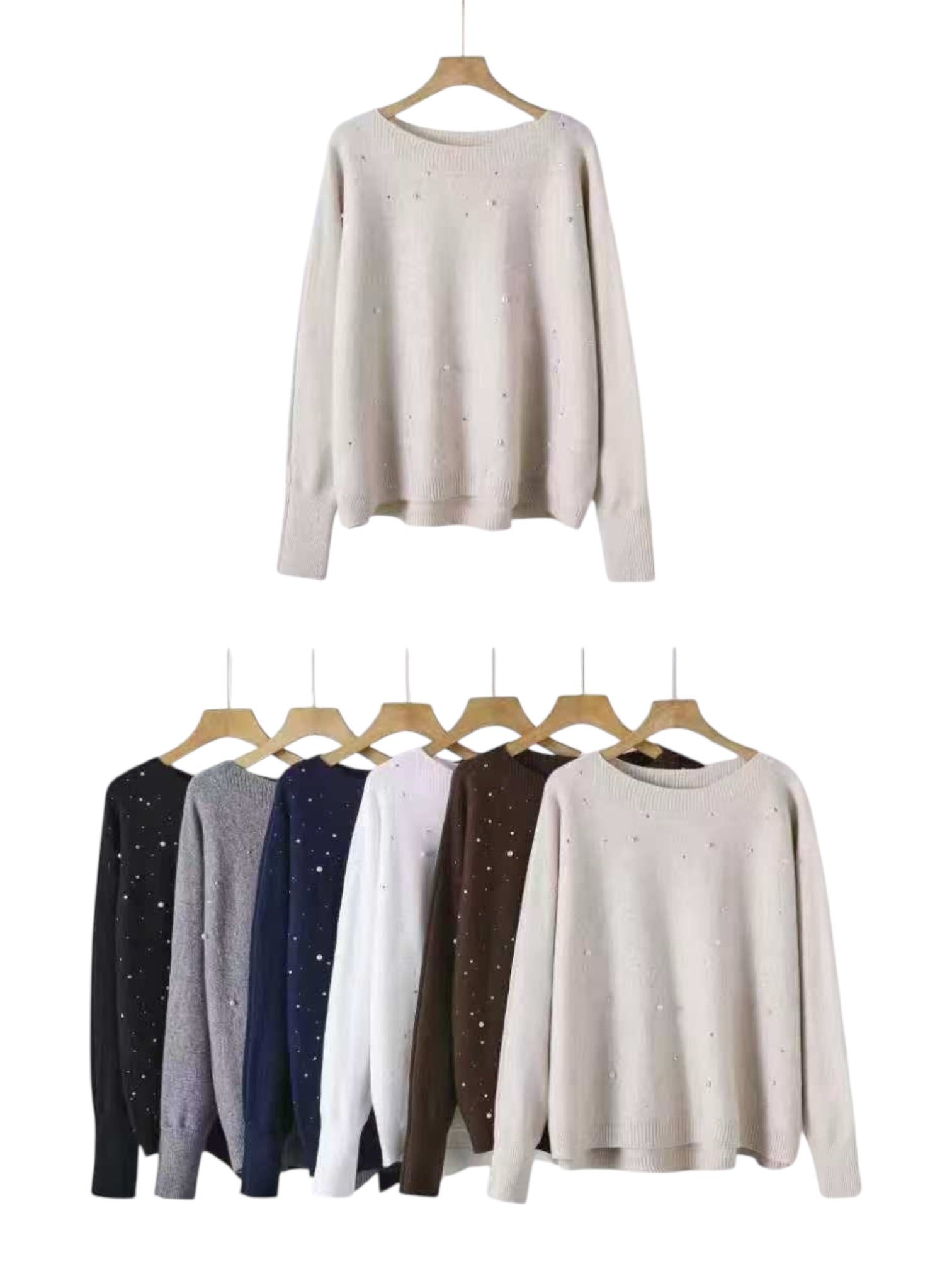 Maglione donna con perla