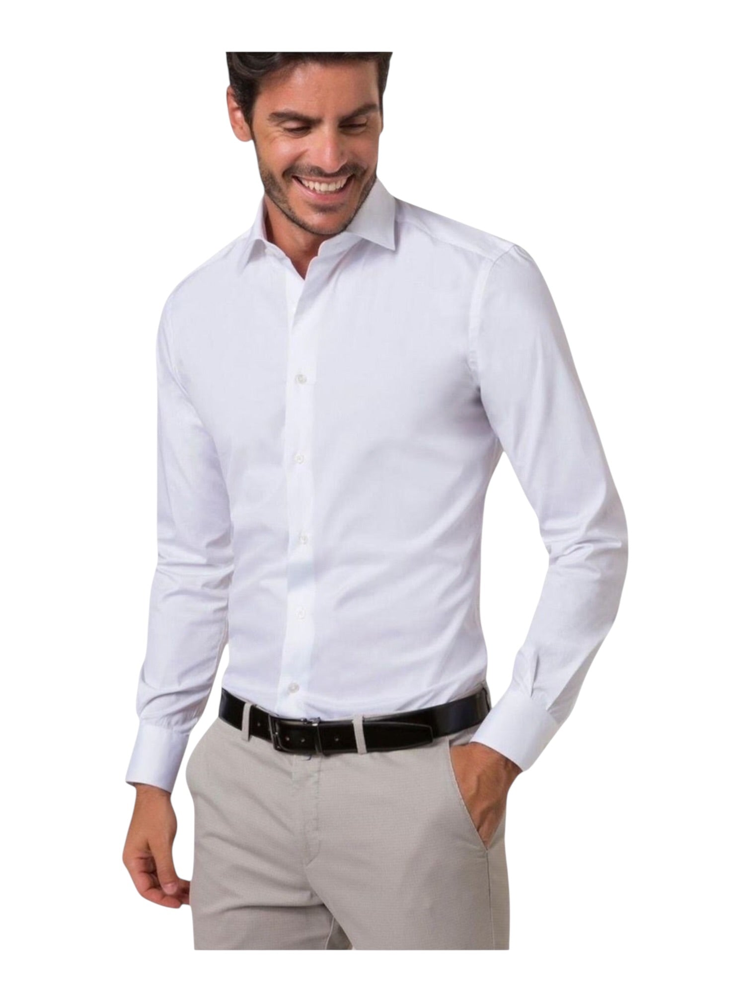 Camicia basic slim fit cotone
