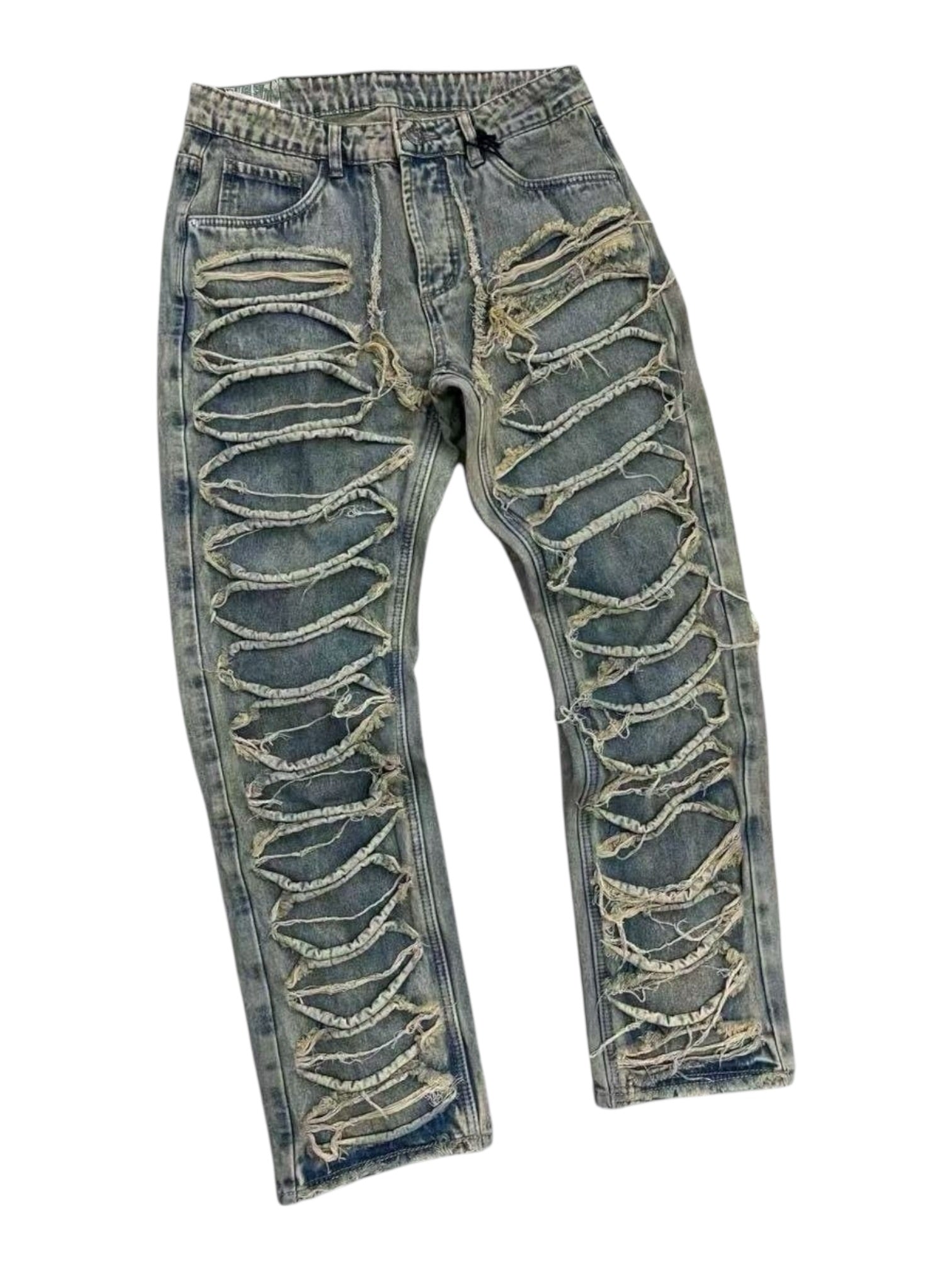 Jeans con rotture in cotone