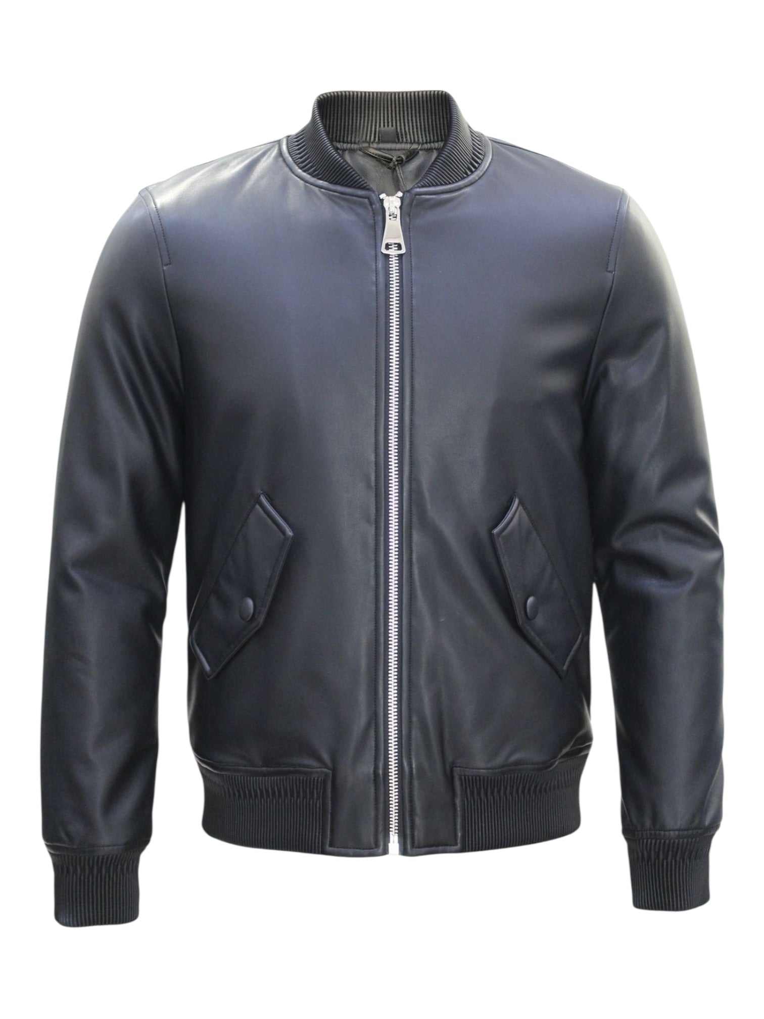 Giubbino in ecopelle con zip