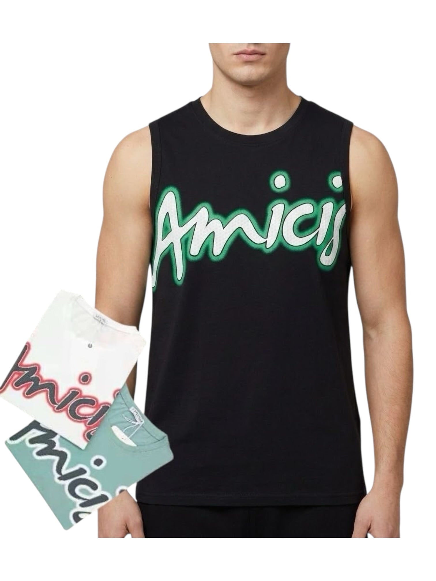 Canottiera morbida  con stampa frontale