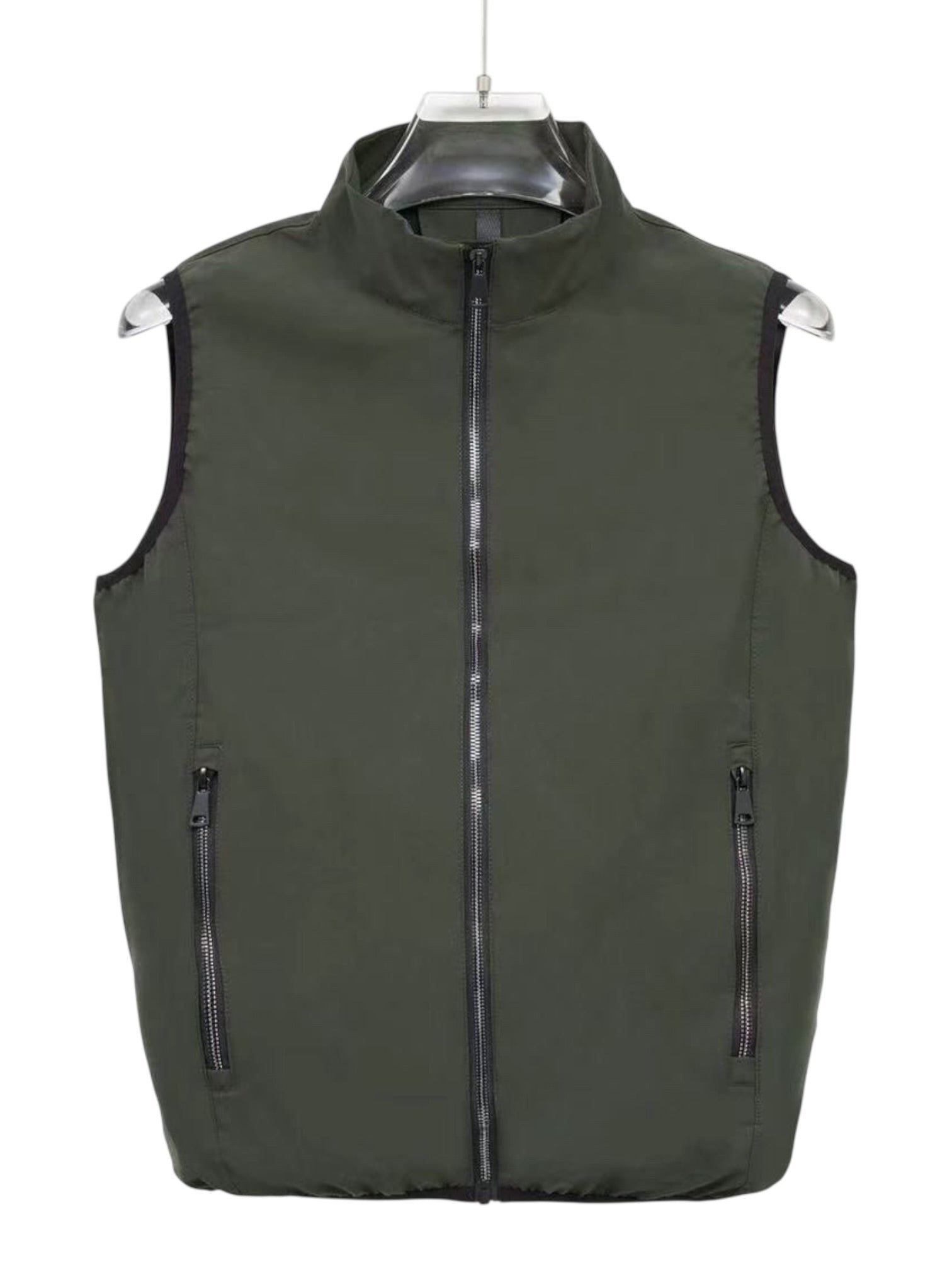 Giubbotto smanicato con zip e tasche