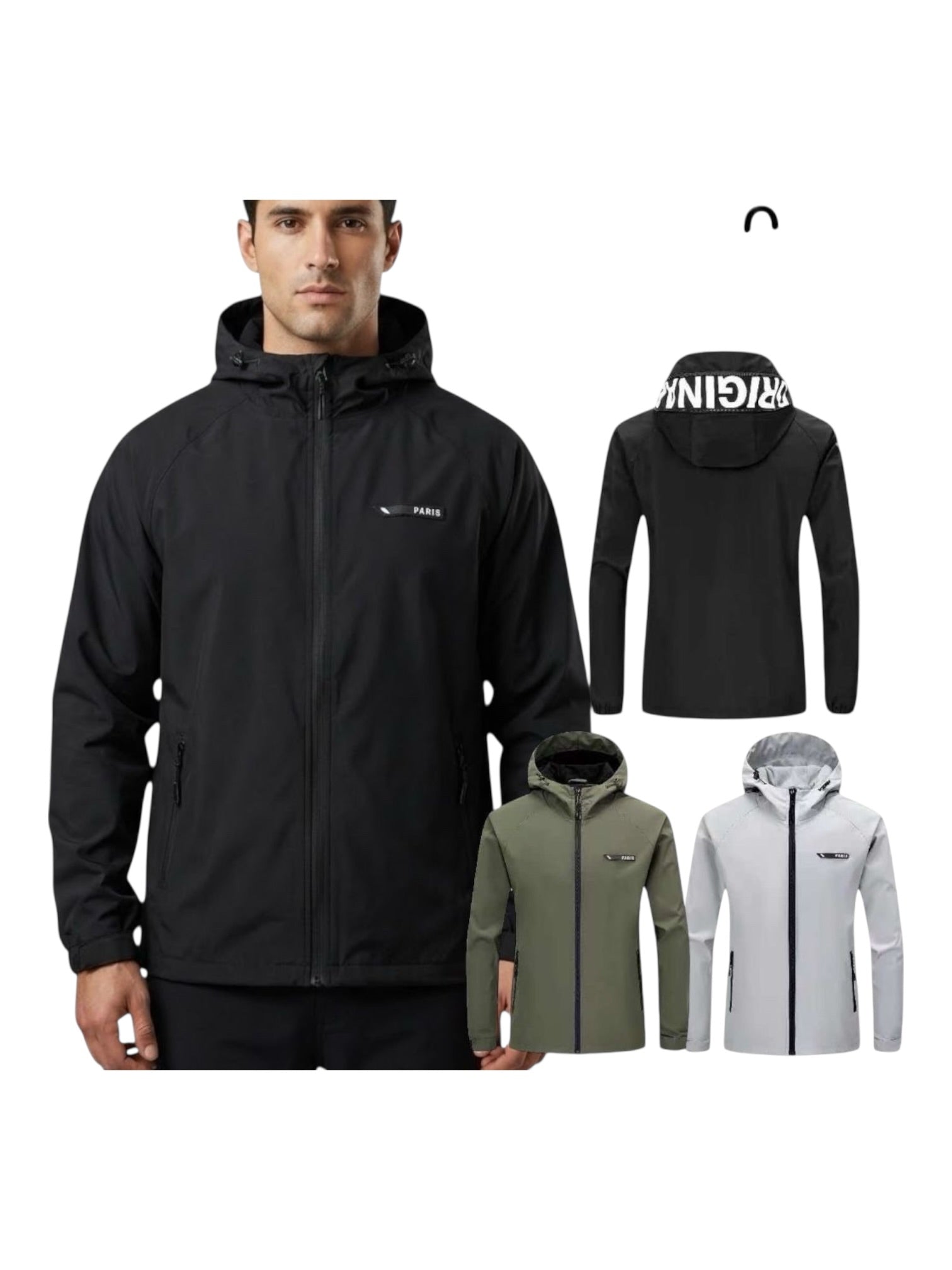 Giubbotto primaverile con cappuccio