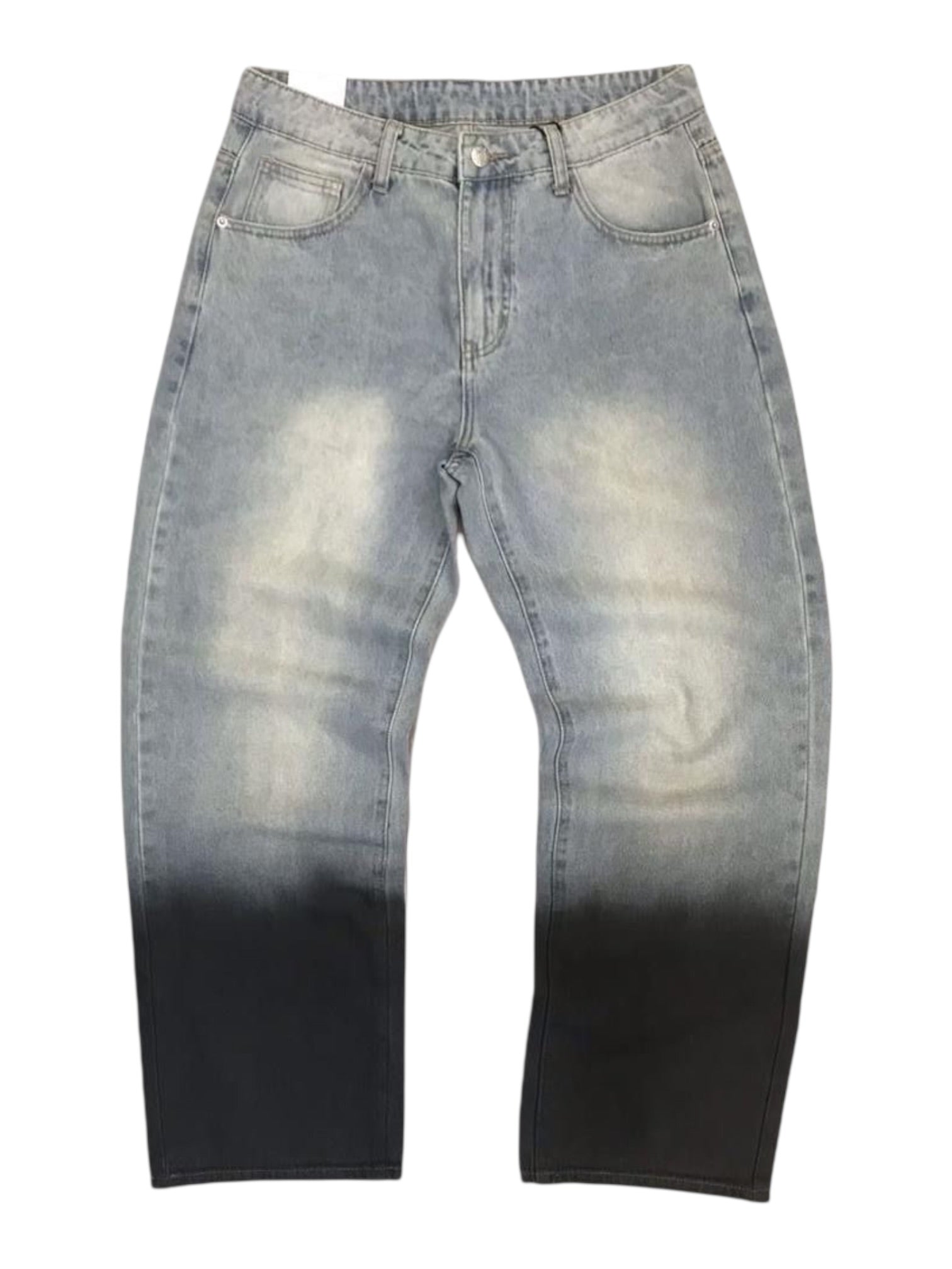 Jeans baggy slavato cotone