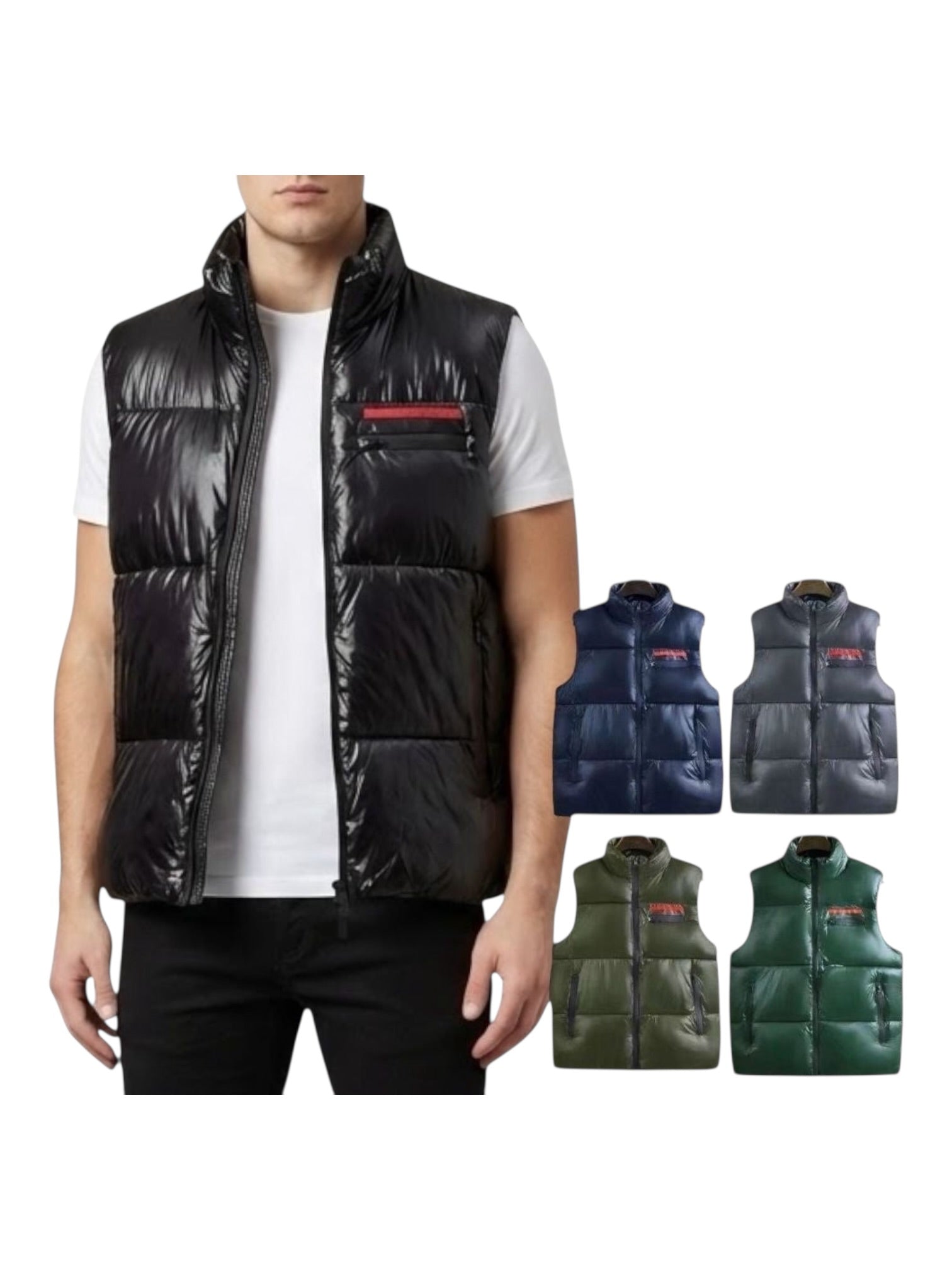 Giubbino smanicato con zip