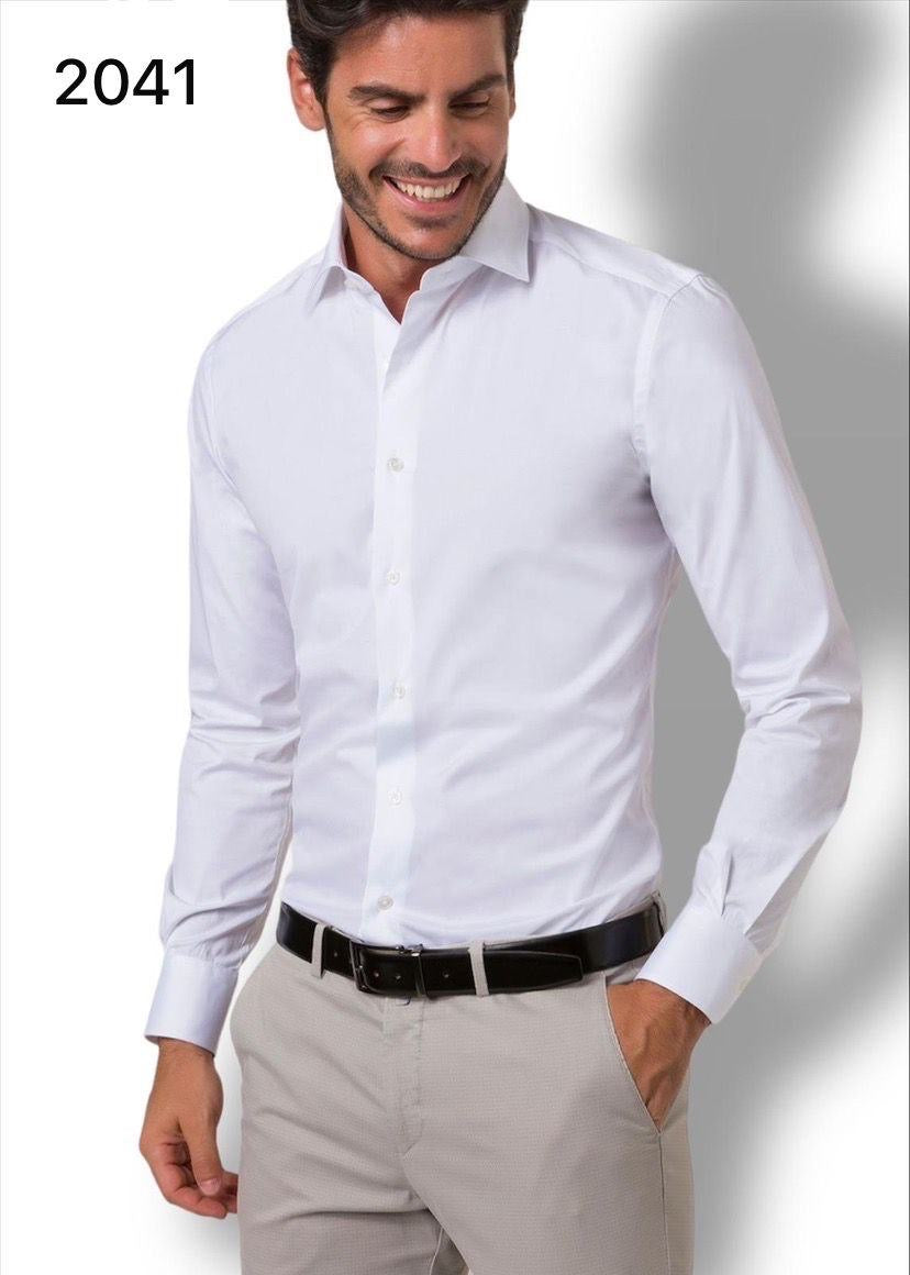 Camicia basic slim fit cotone