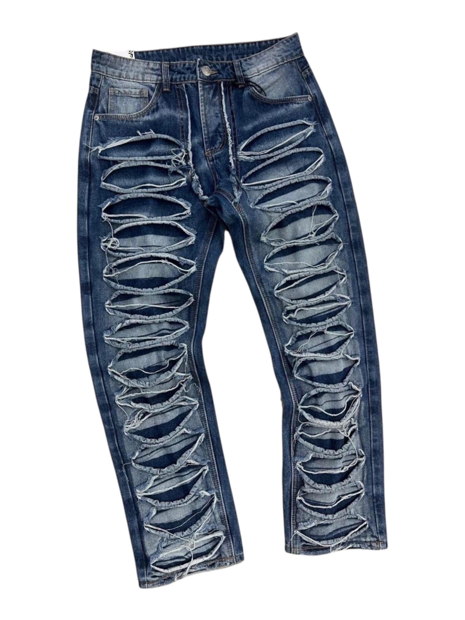 Jeans con microrotture in cotone 3