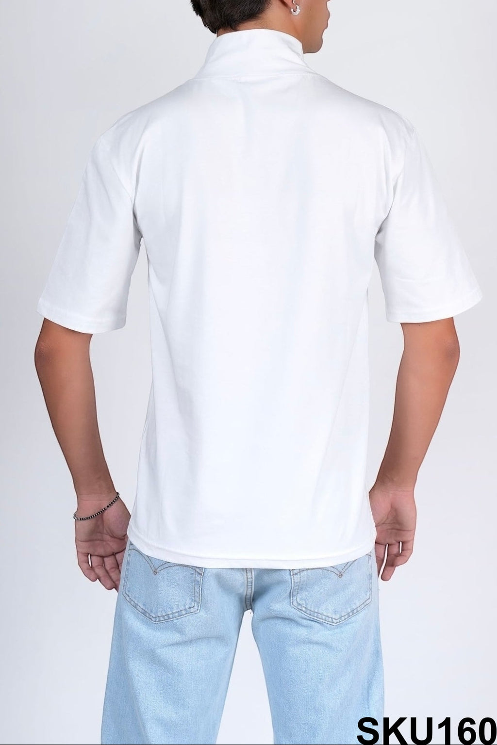 T-shirt collo alto bianco PALERMO