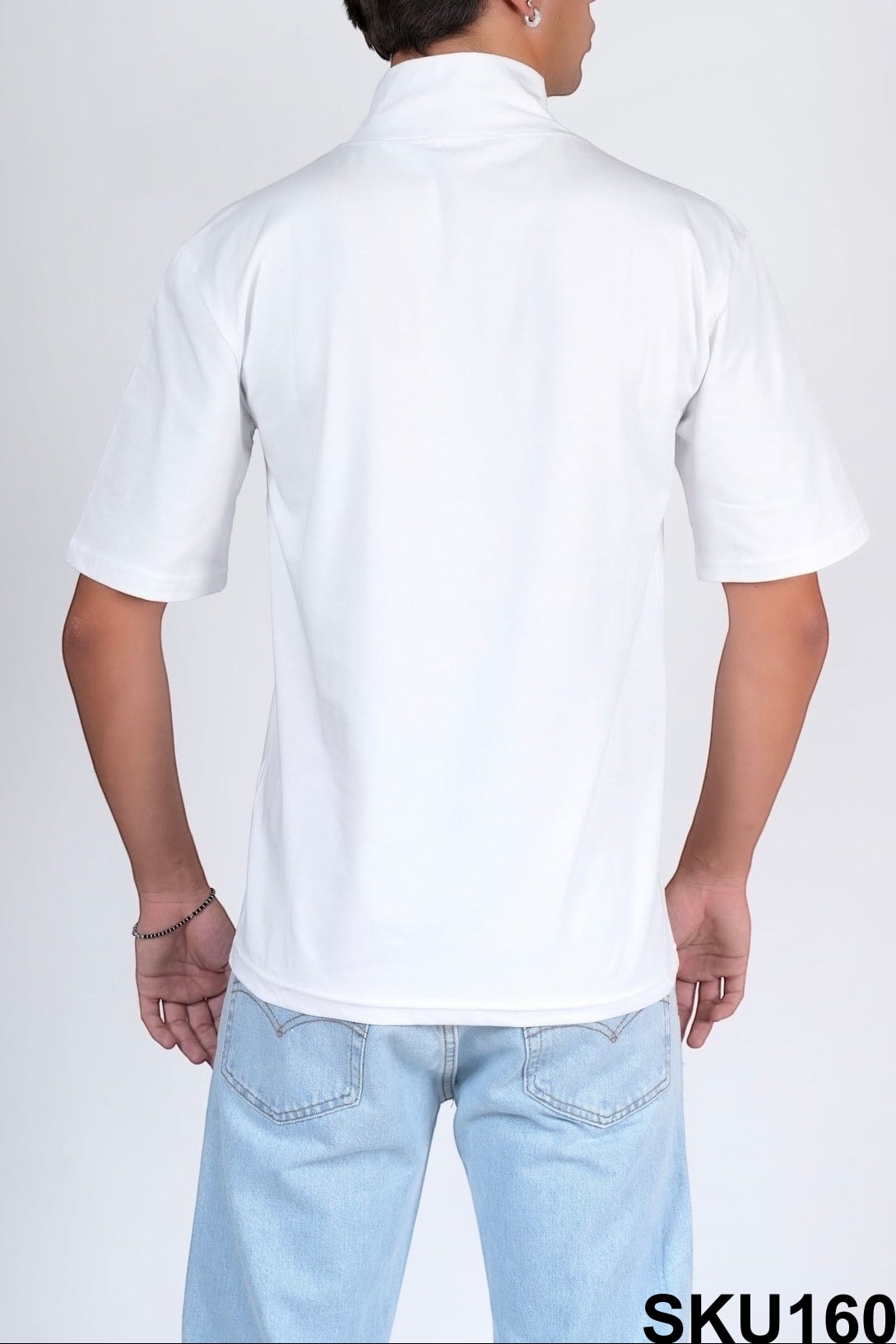 T-shirt collo alto bianco PALERMO