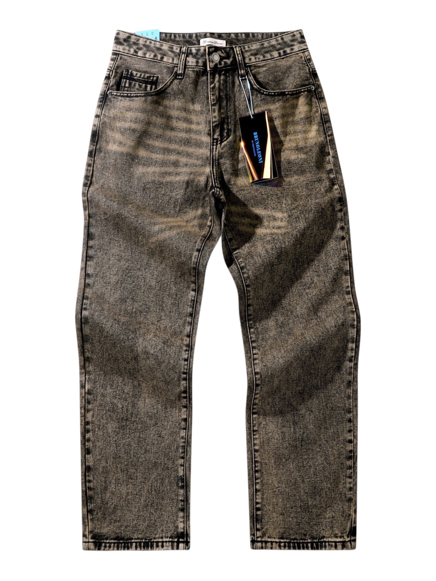 Jeans baggy fit con baffo  cotone