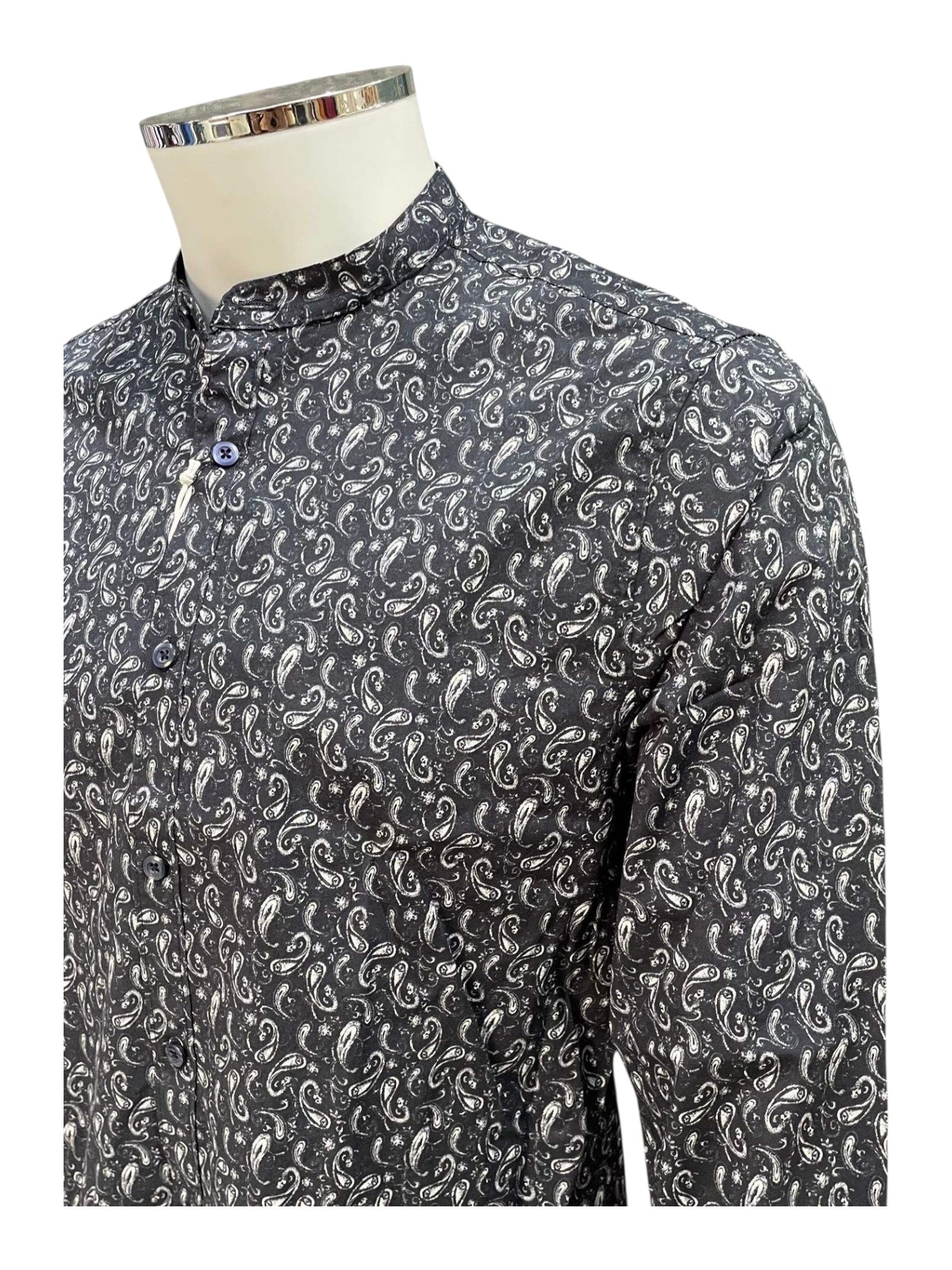 Camicia slim cotone fantasia