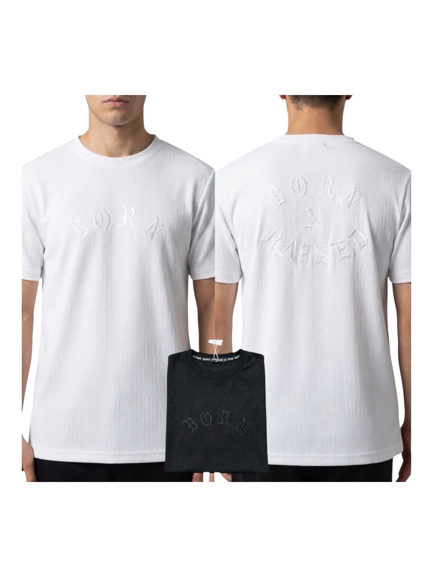 Maglia in cotone con scritta ricamata