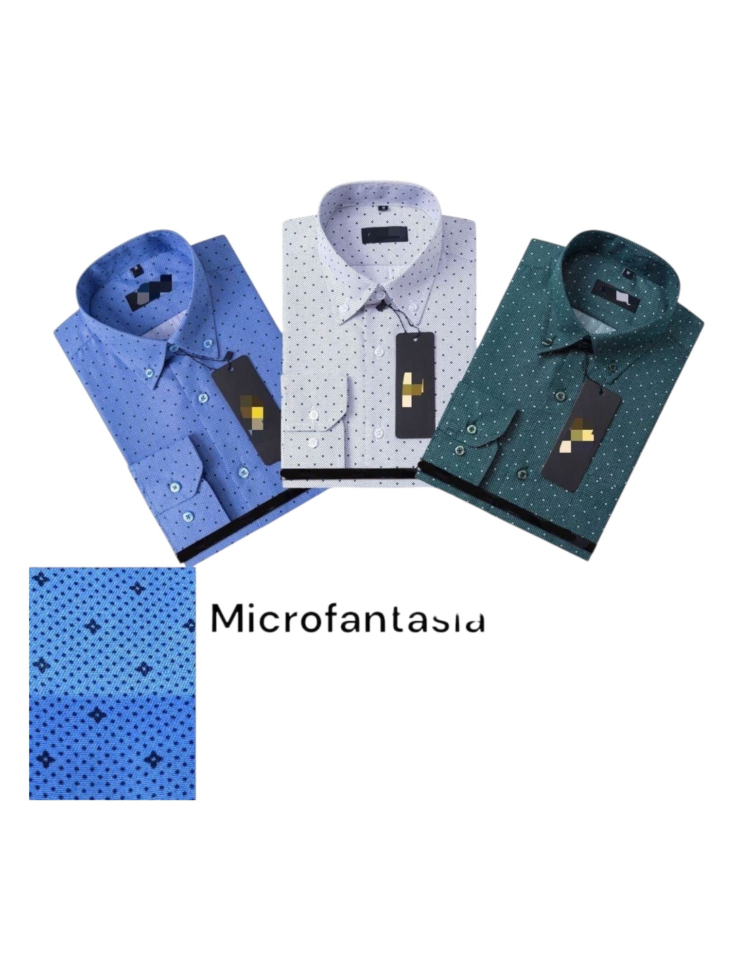 Camicie classiche microfantasia cotone