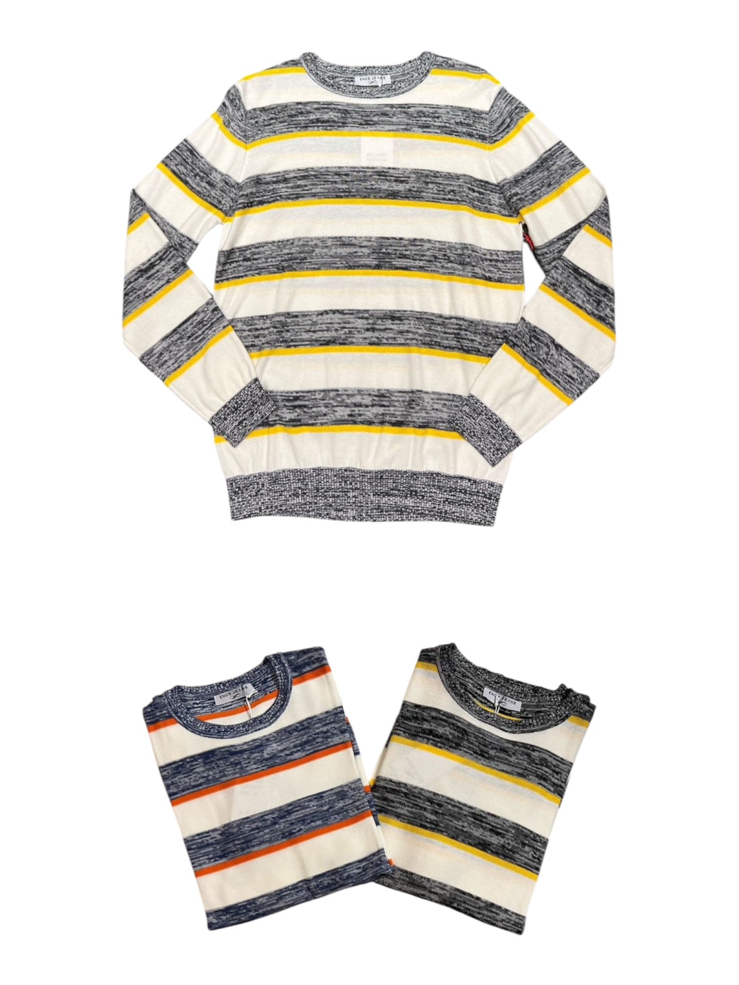 Maglione rigato caldo e soffice