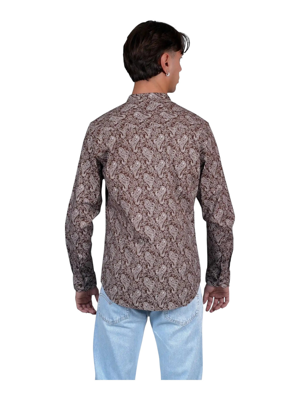 Camicia fantasia cotone slim fit