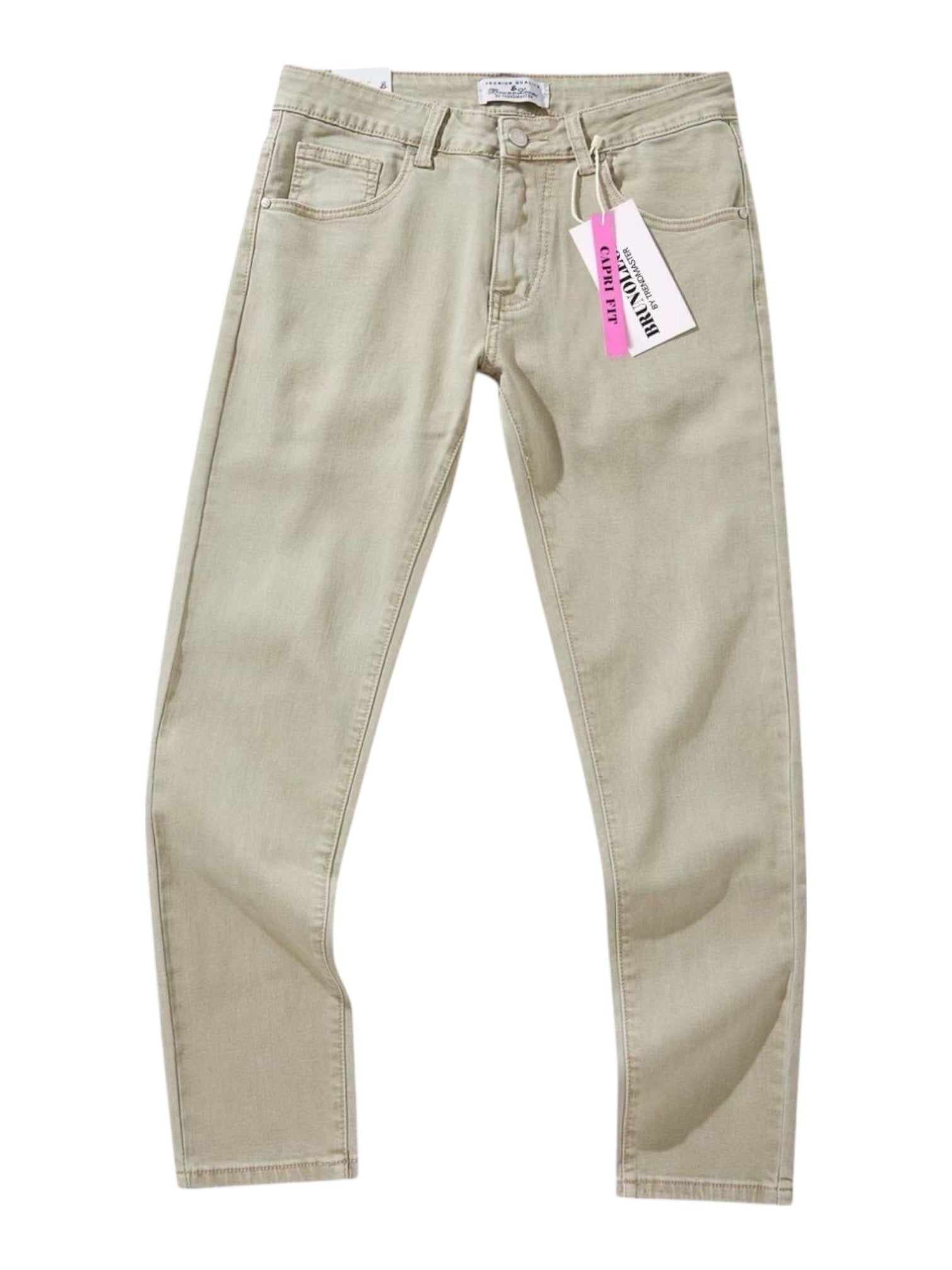 Pantalone in cotone soffice basico beige