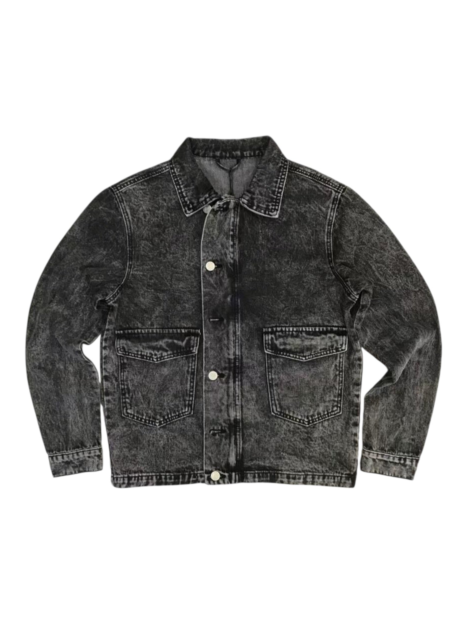 Giacca di jeans con bottoni e tasche