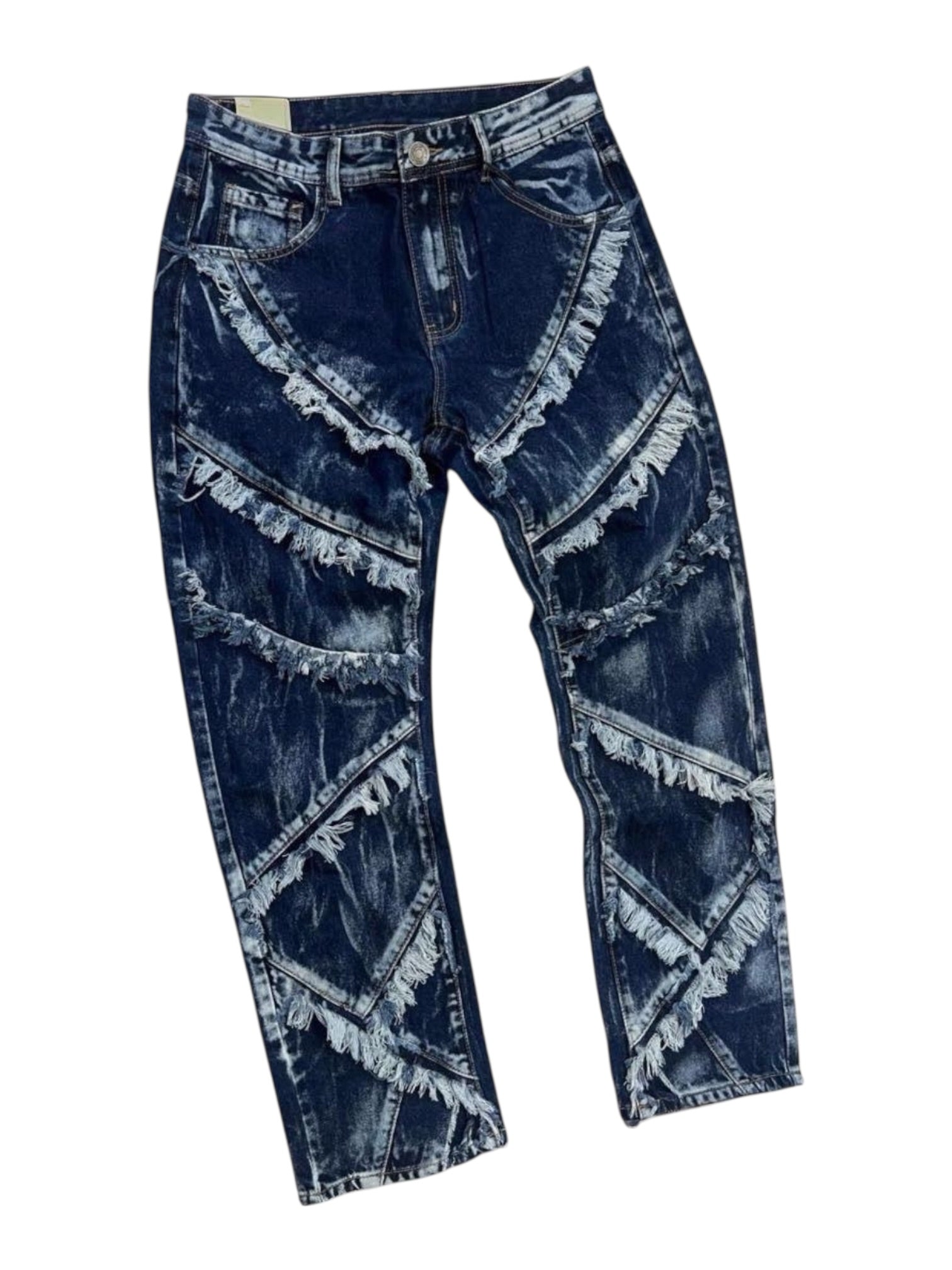 Jeans in cotone sfrangiato