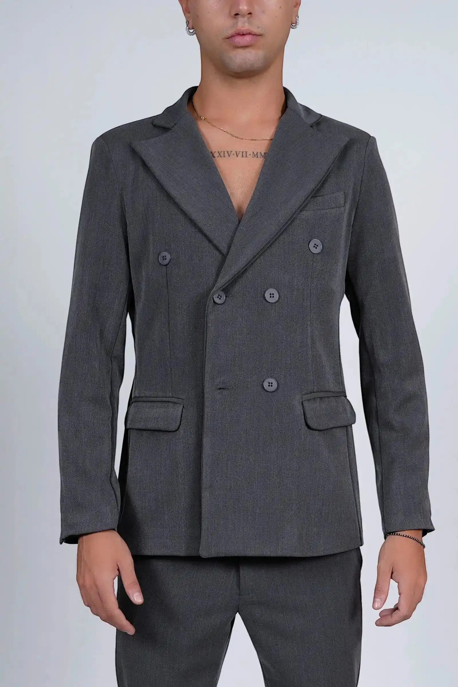 Abito doppiopetto italiano cotone invernale